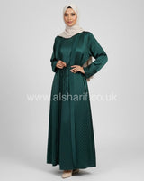 2 Piece Set Satin Abaya