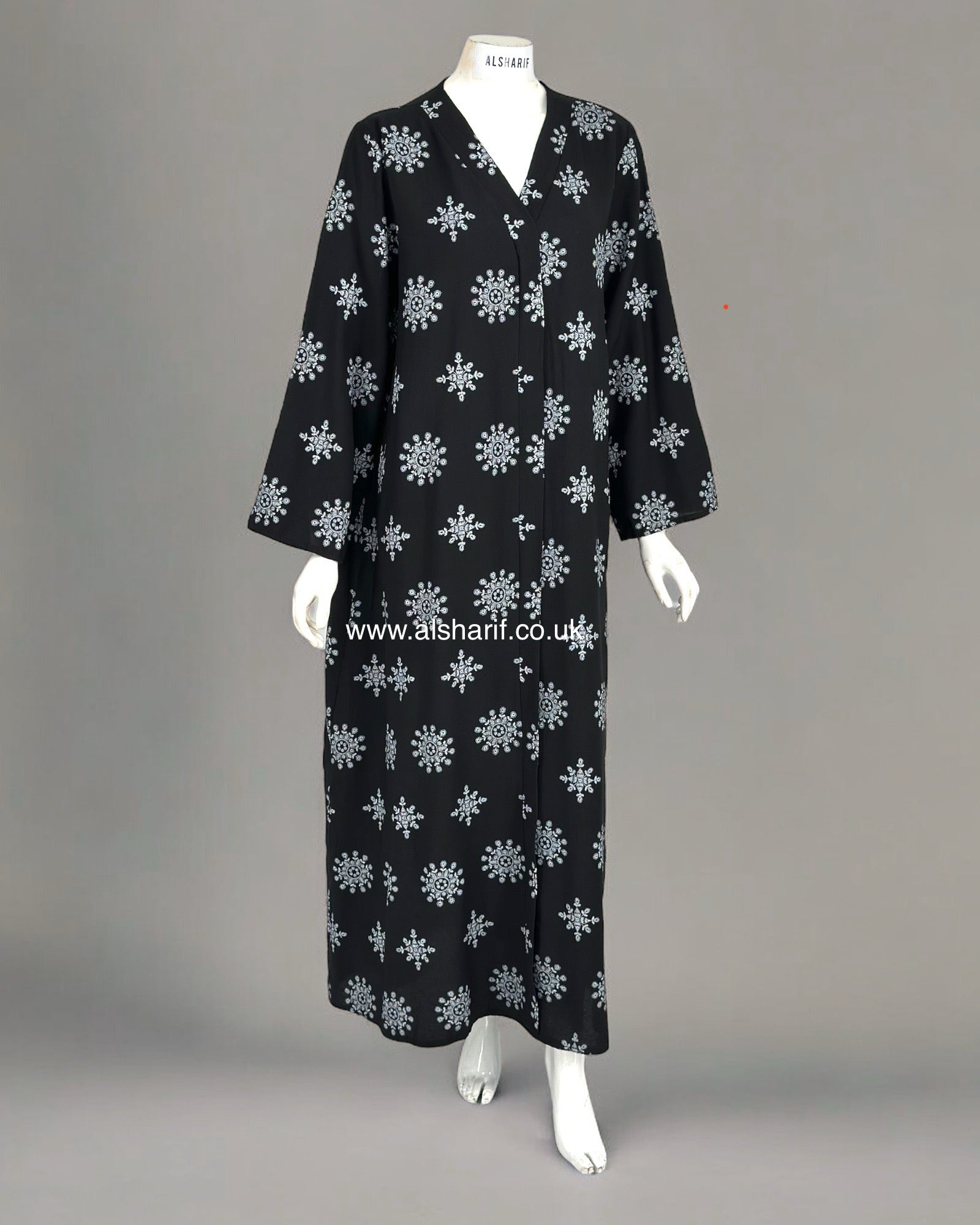 Black Viscose Maxi Dress AL SHARIF 