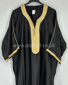 Black Moroccan Thobe Jubba Gandoura 