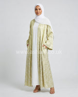 Satin Maxi Cardigan with Belt 2 Side Pockets