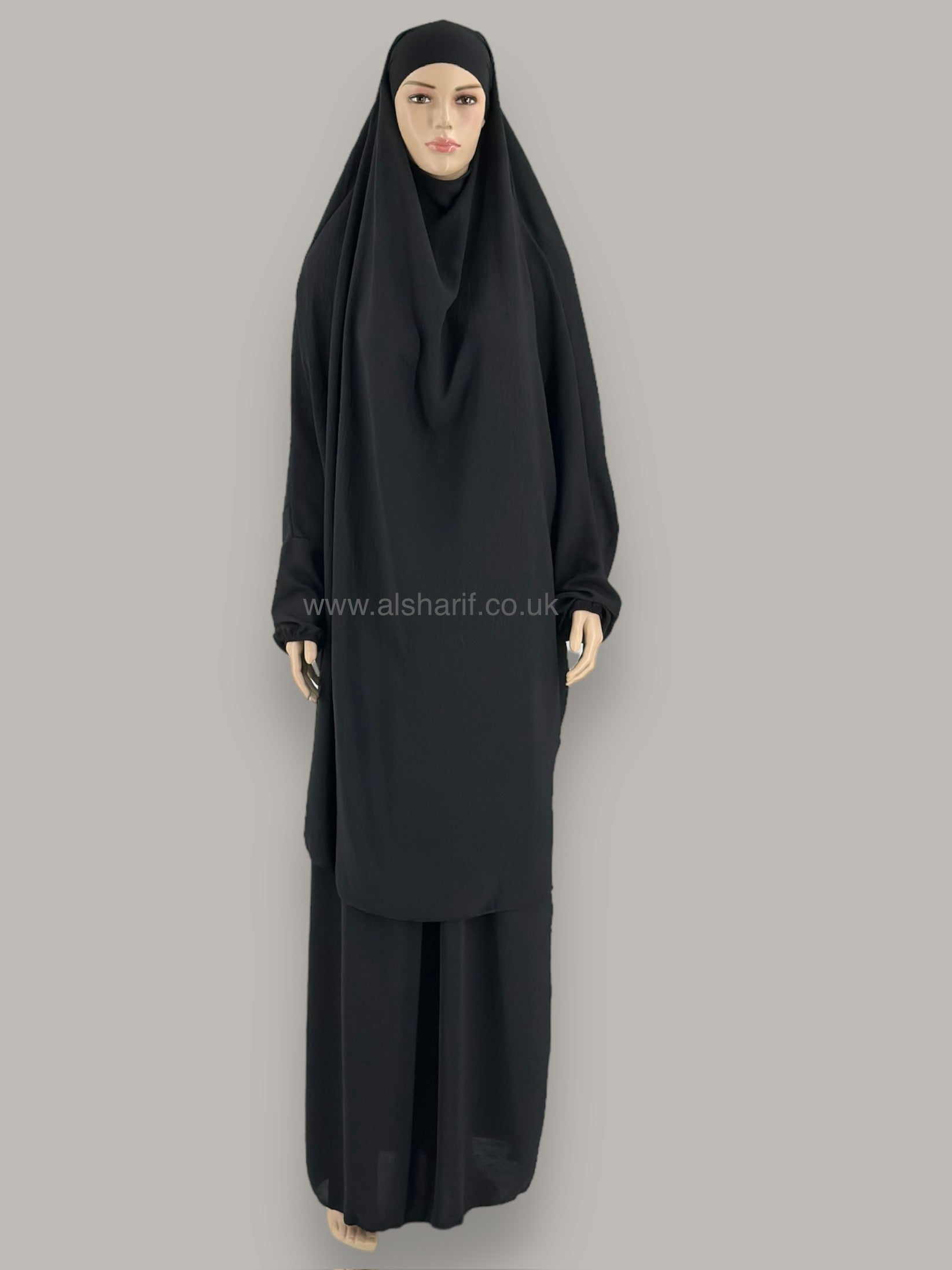 Jilbab noir 2 pieces hotsell