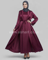 2 Piece Set Satin Abaya