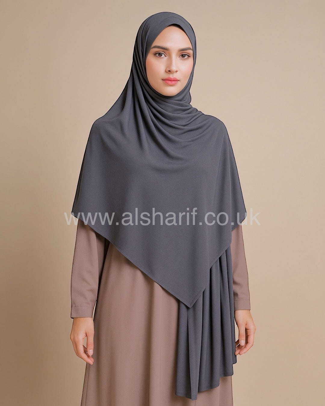 Maxi Emirati Jersey Hijab (60) Grey