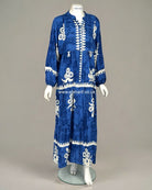 Blue Buttoned Cotton Abaya Dress
