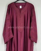 Burgundy Moroccan Thobe Jubba Gandoura