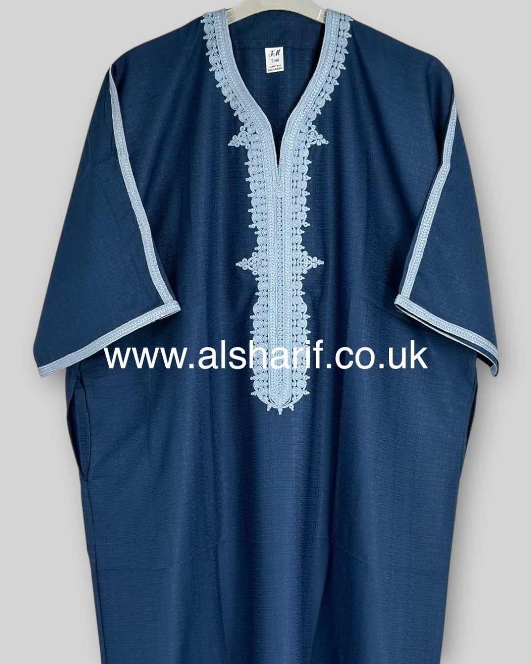 Navy Blue Moroccan Thobe Jubba Gandoura M23
