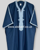 Navy Blue Moroccan Thobe Jubba Gandoura M23