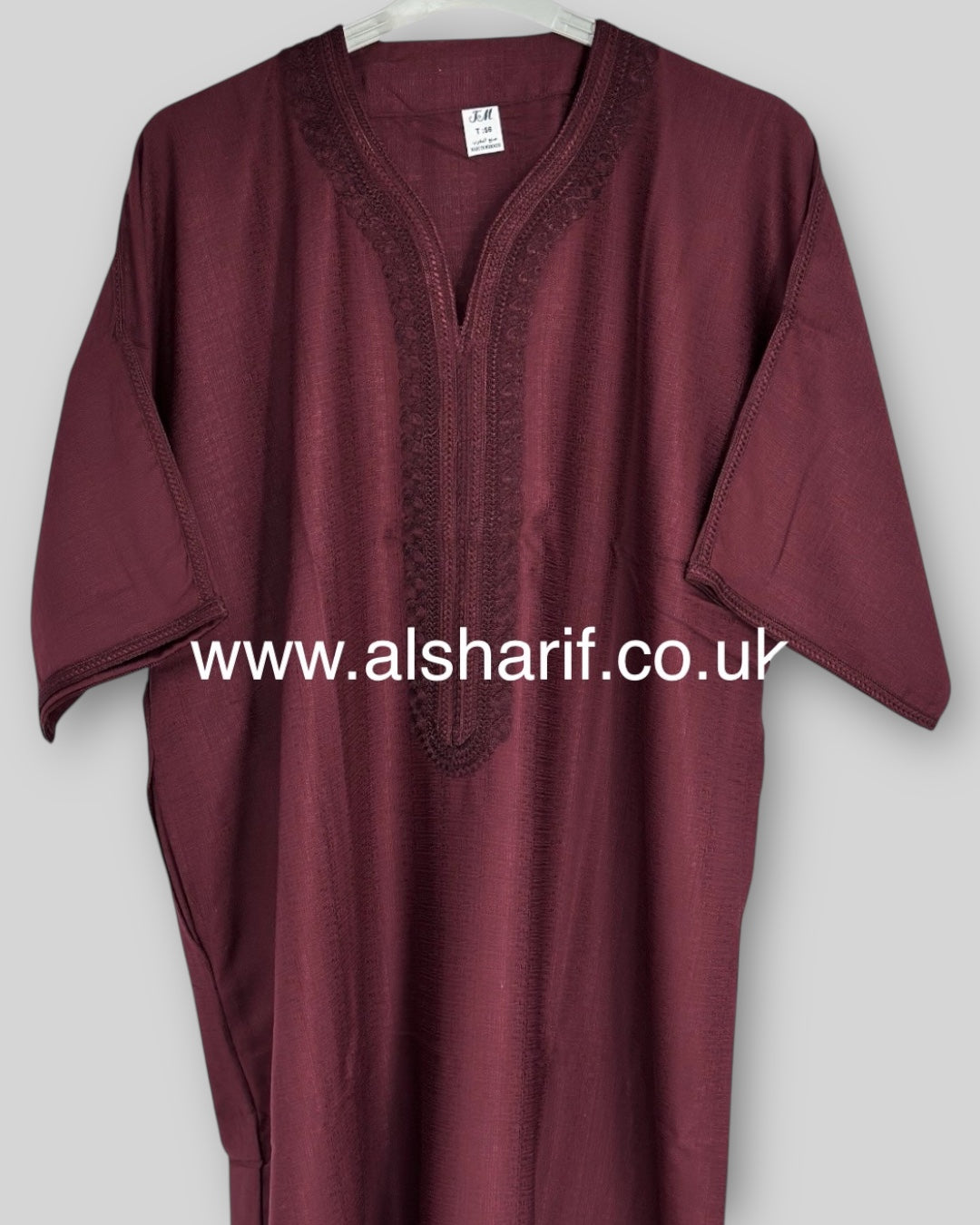 Maroon Moroccan Thobe Jubba Gandoura M18