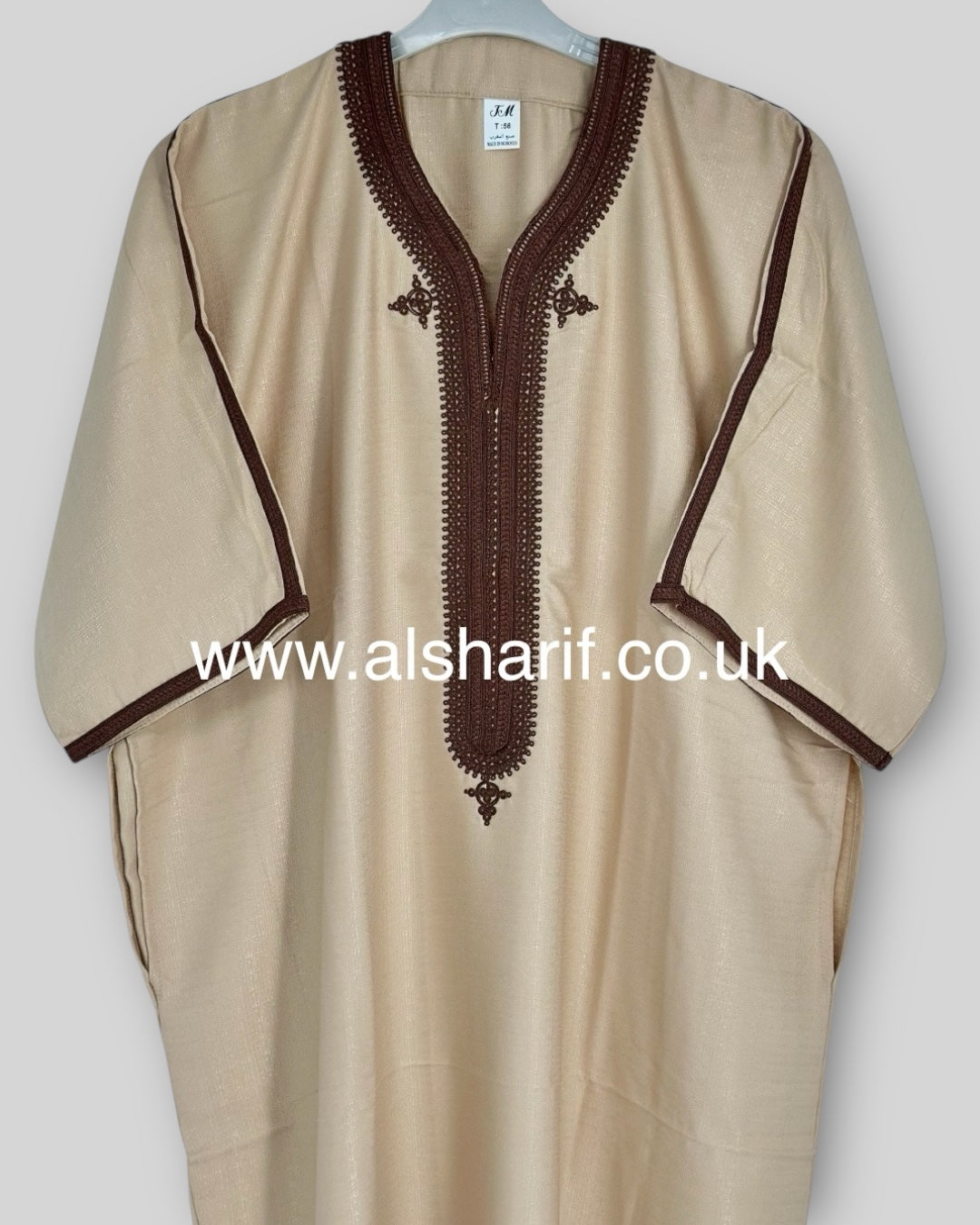 Beige Moroccan Thobe Jubba Gandoura M17
