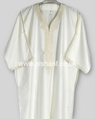 Cream Moroccan Thobe Jubba Gandoura M15
